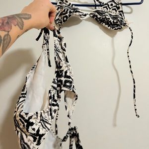 Patterned bikini slightly used. Great condition